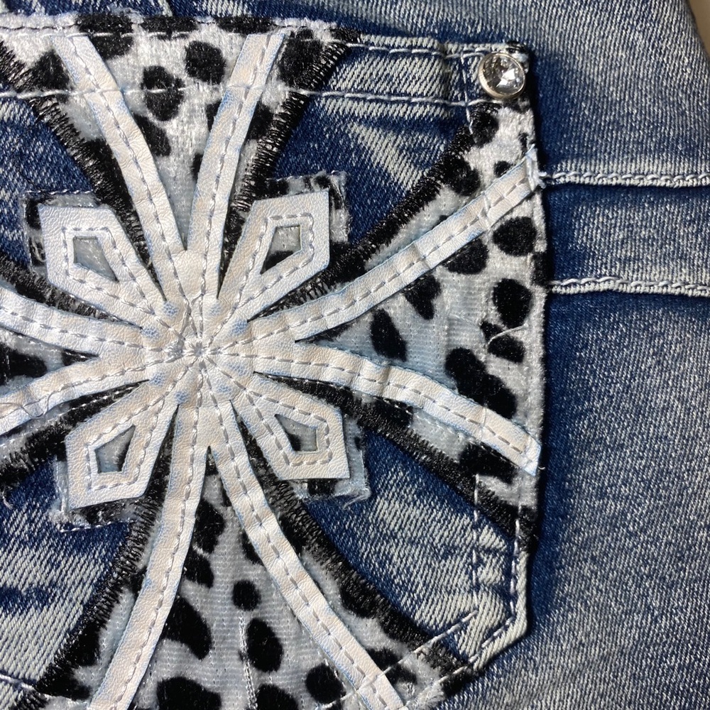 SKINNY DEEP BLUE JEANS SIZE 15! WASH OFF BLUE!! - Picture 9 of 9
